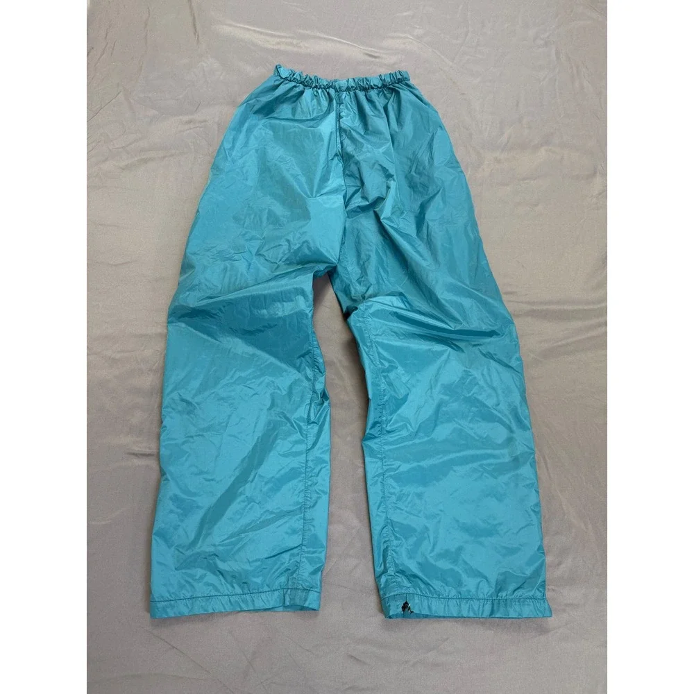 Vintage REI Gore-Tex Rain Pants Teal Blue Made in USA Small Side Zip Hiking